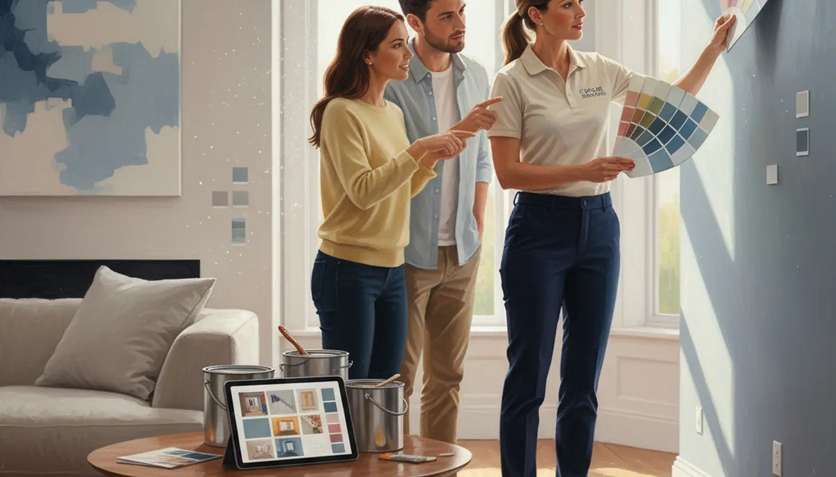 Easton, PA color consultation for painting projects in a home or business with expert paint swatches