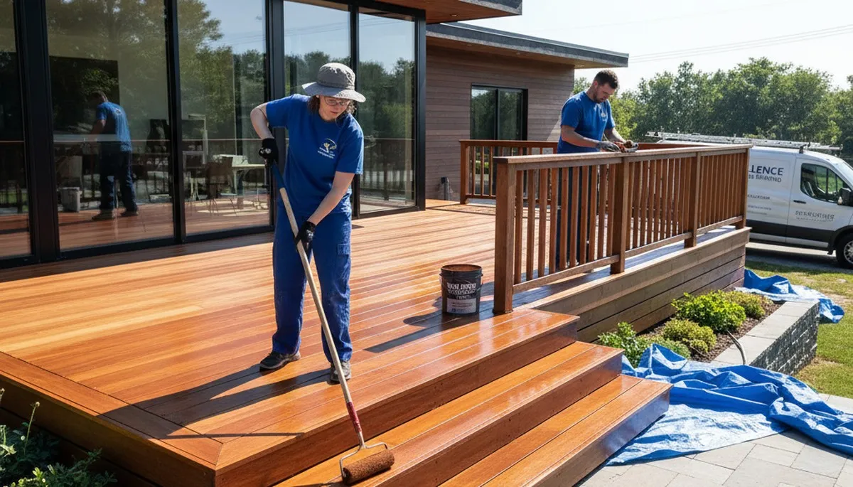 Easton, PA deck staining service for durable wood protection and weather resistance