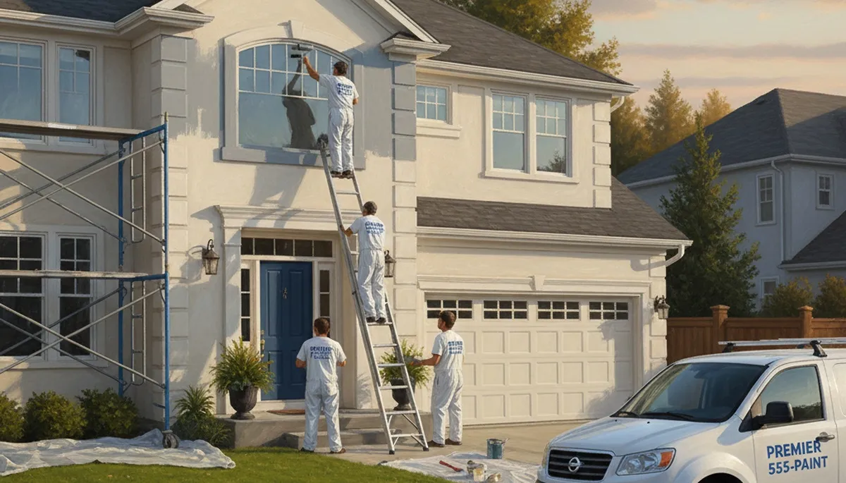 Easton, PA painters applying durable exterior house paint for curb appeal